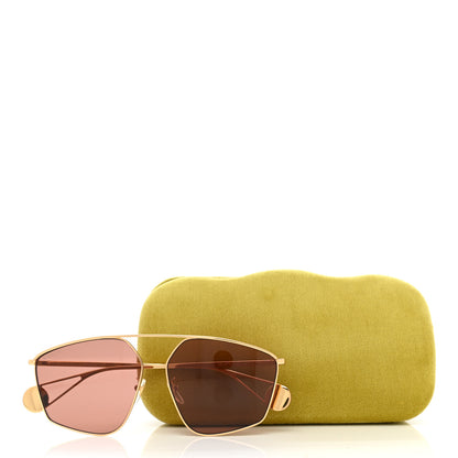 Gucci Square Frame GG0437SA Sunglasses Gold 8 of 8