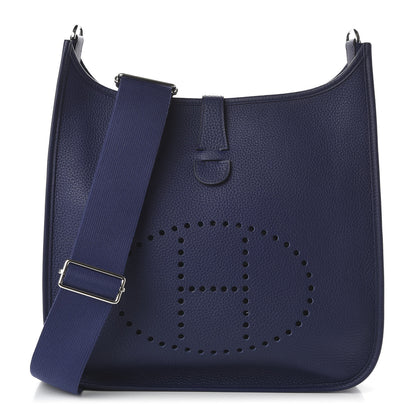 Hermes Taurillon Clemence Evelyne III GM Bleu Encre 1 of 9