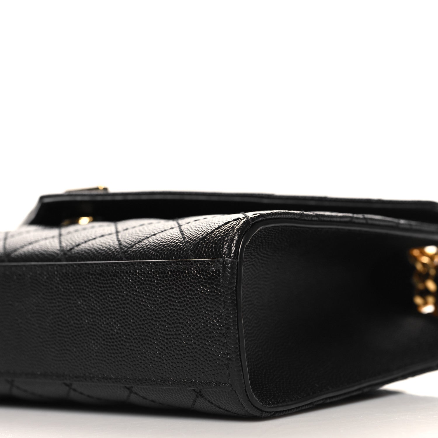Saint Laurent Grain De Poudre Textured Mixed Matelasse Triquilt Medium Monogram Satchel Black 9 of 10