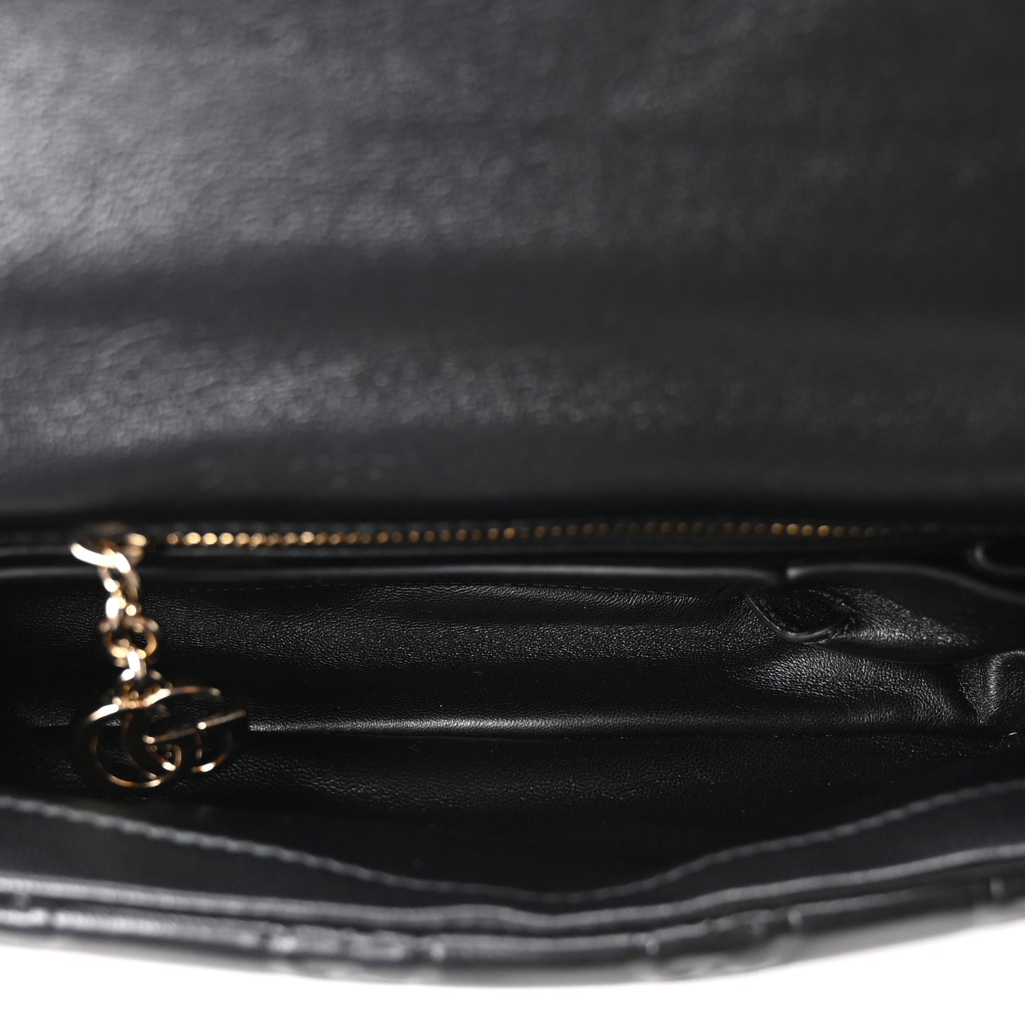 Lambskin Embossed Mini GG Milano Top Handle Shoulder Bag Black