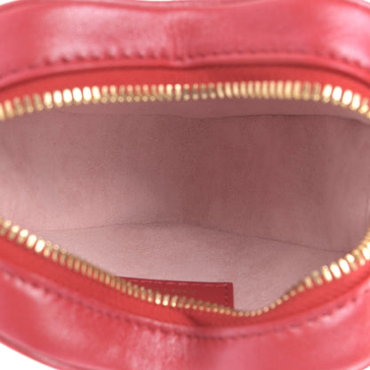 Louis Vuitton Lambskin Embossed Monogram Fall In Love Sac Coeur Heart Chain Bag Lipstick Red 5 of 8