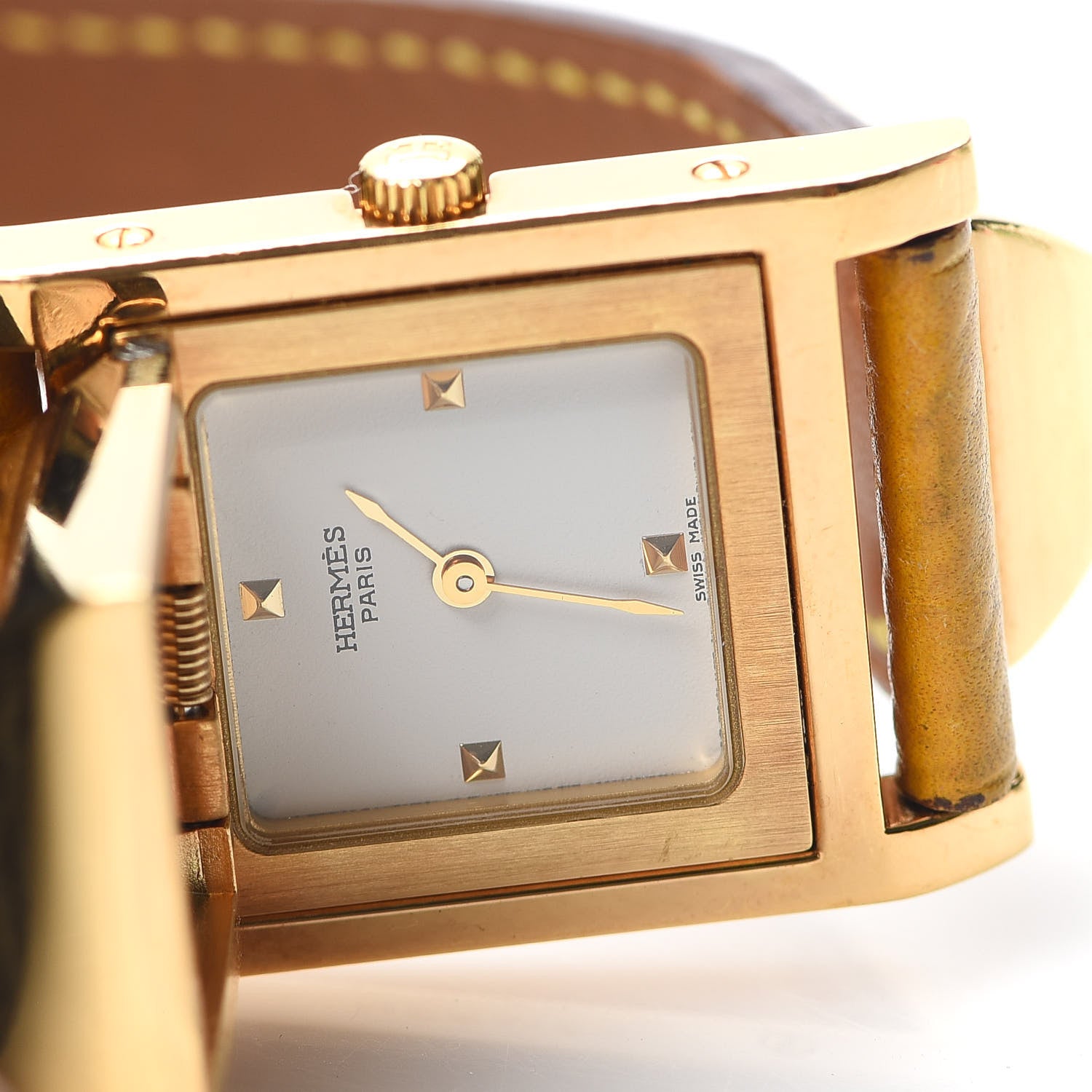 Hermes Stainless Steel Courchevel 23mm Medor Quartz Watch Jaune 6 of 6