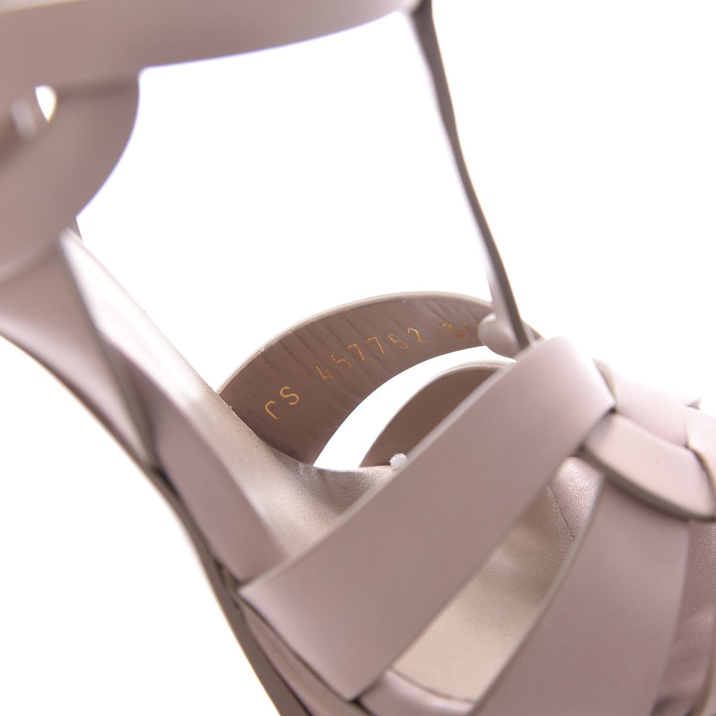 Calfskin Tribute 105 Platform Sandals 36.5 Rose Antic