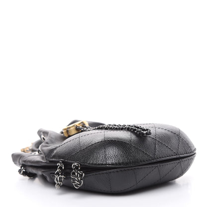 Chanel Calfskin Quilted Small Gabrielle Bucket Black 4 of 9