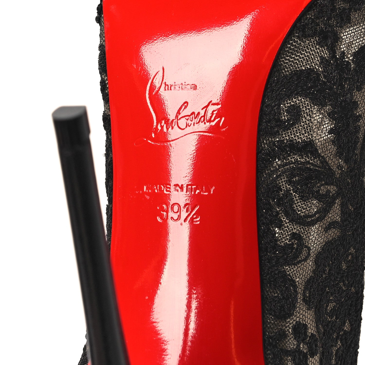 Christian Louboutin Lace Studded Pigalle 100 Booties 39.5 Black 6 of 8