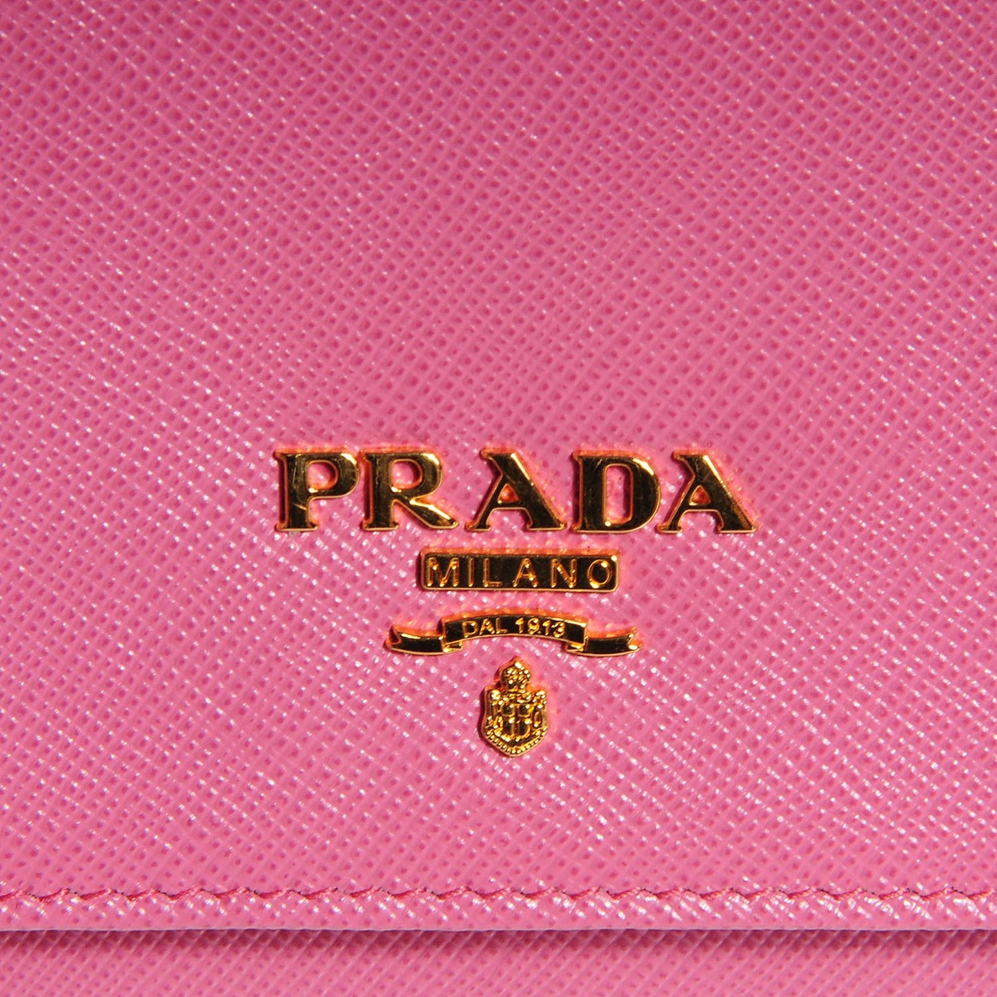 Saffiano Metal Oro Chain Wallet Begonia