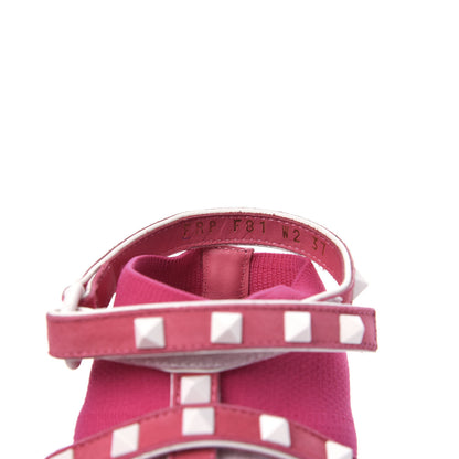 Valentino Garavani Body Tech Knit Free Rockstud Sock High Top Sneakers 37 Shadow Pink Optic White 6 of 8