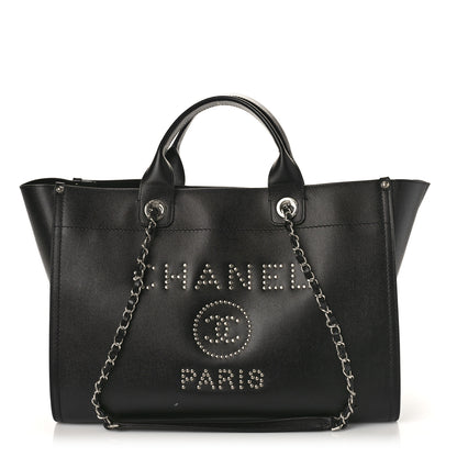 Chanel Caviar Medium Studded Deauville Tote Black 1 of 10