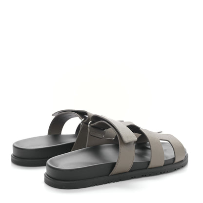 Hermes Epsom Womens Chypre Sandals 41 Etoupe 4 of 8