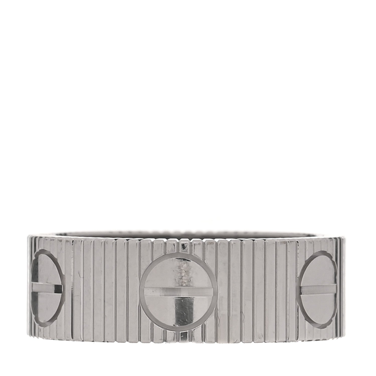 Cartier 18K White Gold 6.5mm LOVE Unlimited Ring 53 6.5 1 of 5