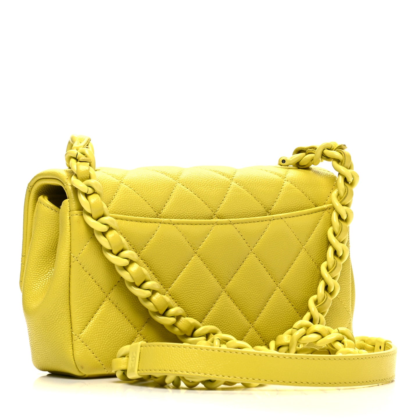 Caviar Quilted My Everything Small Flap Yellow