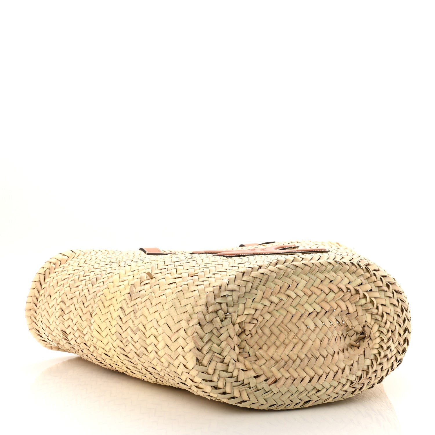 Celine Raffia Calfskin Triomphe Medium Panier Tan 4 of 9