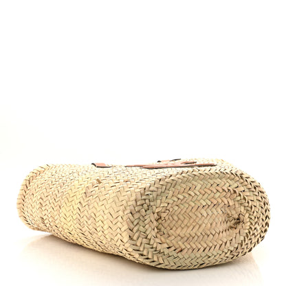 Celine Raffia Calfskin Triomphe Medium Panier Tan 4 of 9