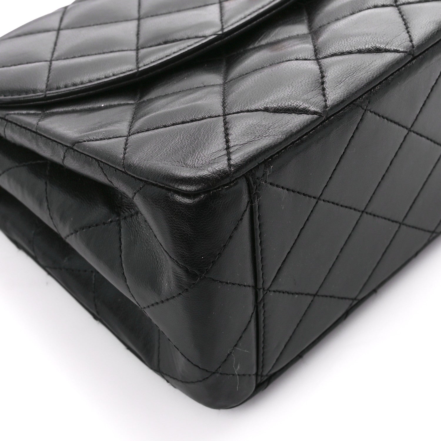 Chanel Lambskin Quilted CC Flap Shoulder Bag Black 10 of 11