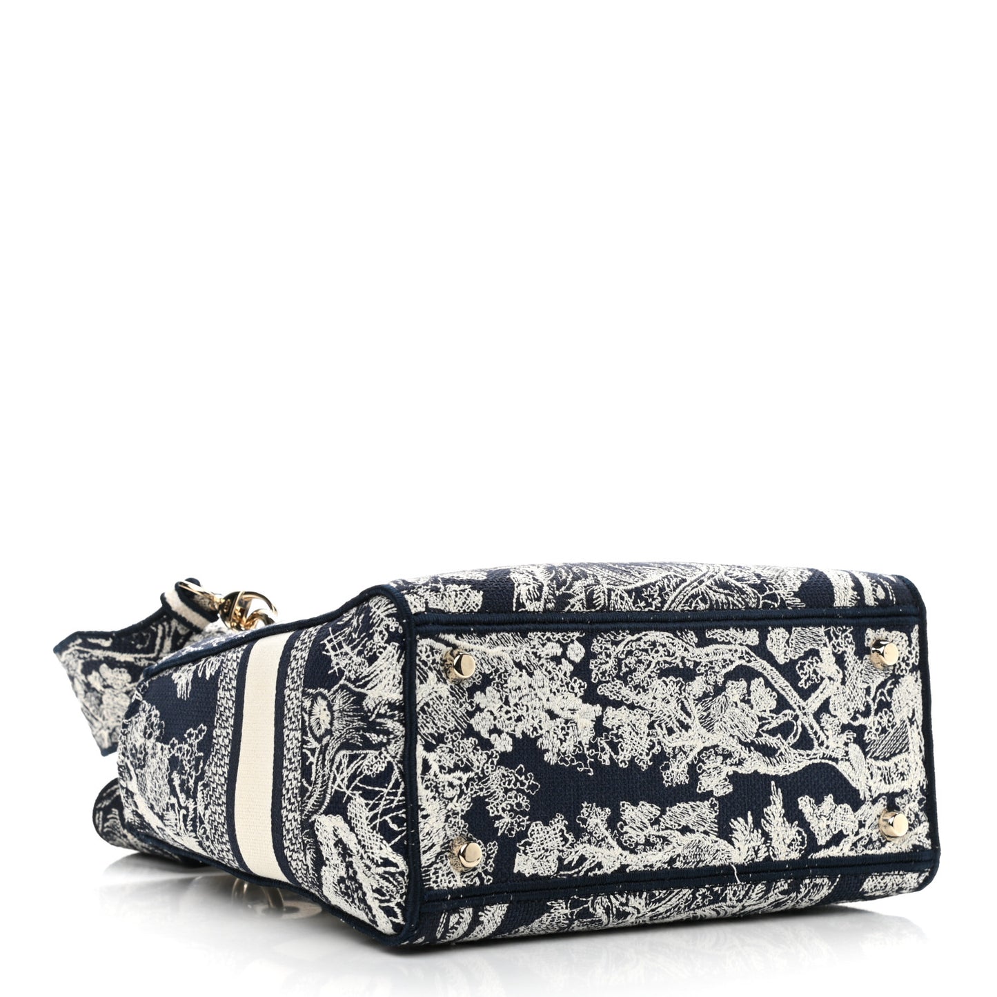 Toile de Jouy Embroidered Medium Lady D-Lite Blue