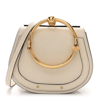 Chloe Calfskin Suede Small Nile Bracelet Bag Off White 1 of 10