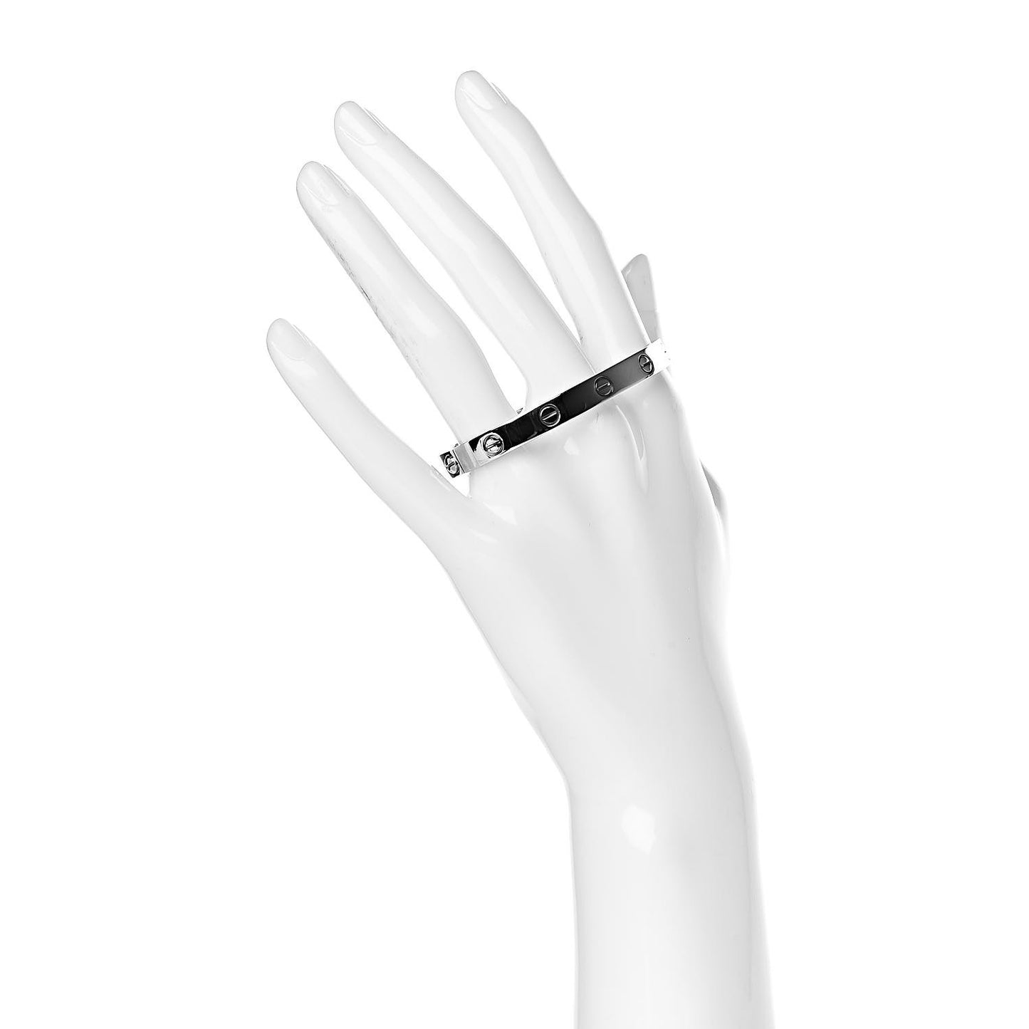 18K White Gold LOVE Bracelet 16