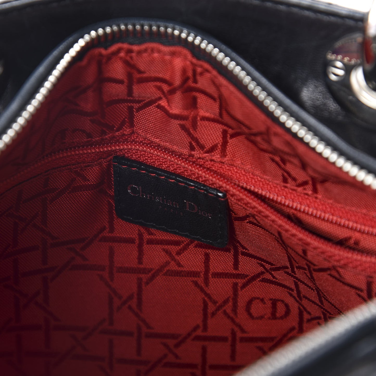 Lambskin Cannage Medium Lady Dior Black