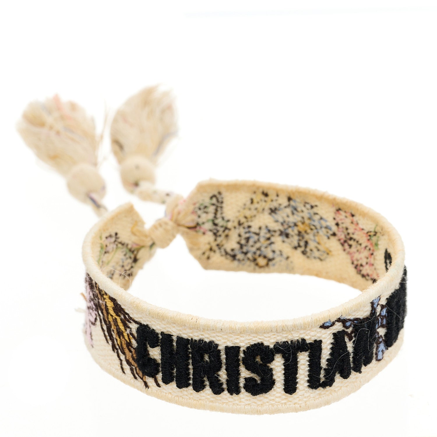 Christian Dior Woven Cotton J'Adior Friendship Bracelet Set Purple White 5 of 6