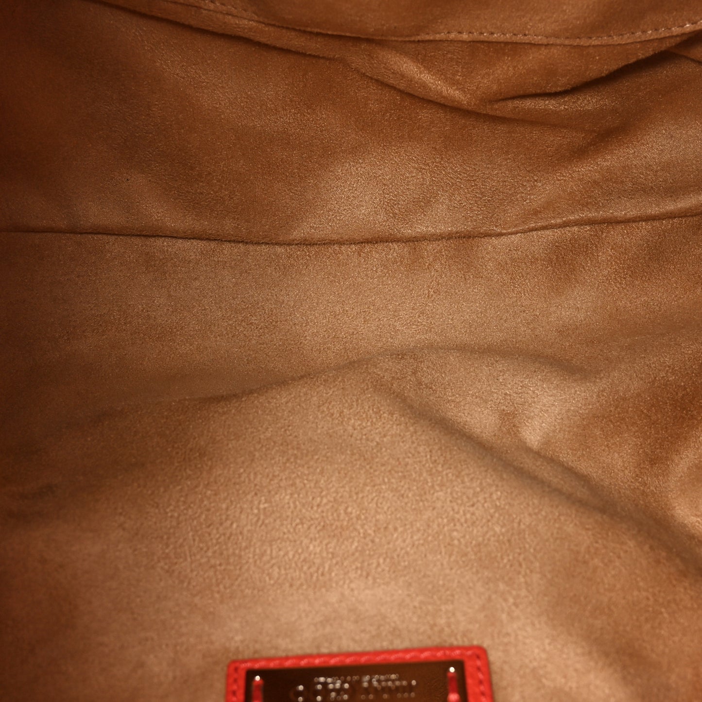 Grained Calfskin Large Riki Bag Red