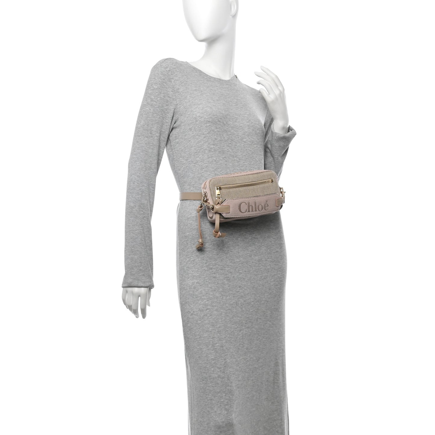 Linen Woody Belt Bag Blush Beige