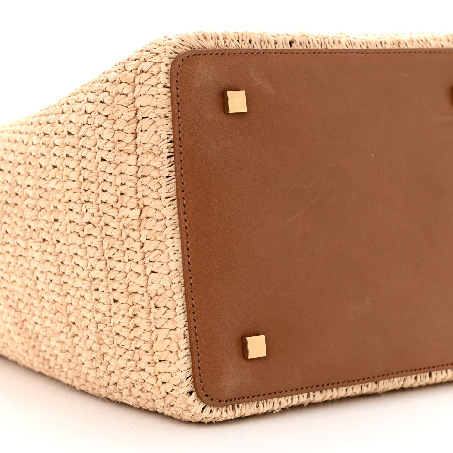 Raffia Vegetable Le 37 Bucket Bag Naturel Brick