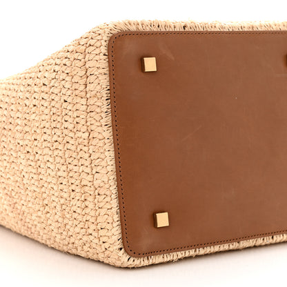 Saint Laurent Raffia Vegetable Le 37 Bucket Bag Naturel Brick 10 of 16