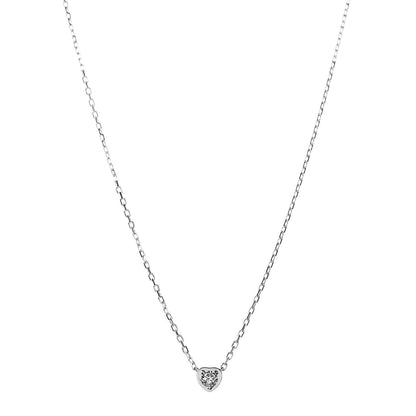 Cartier 18K White Gold Diamond D'Amour Heart Pendant Necklace 1 of 4