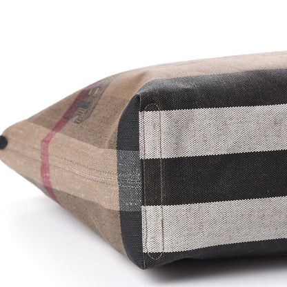 Burberry Coated Canvas Mega Check Medium Doodle Tote Black 6 of 9