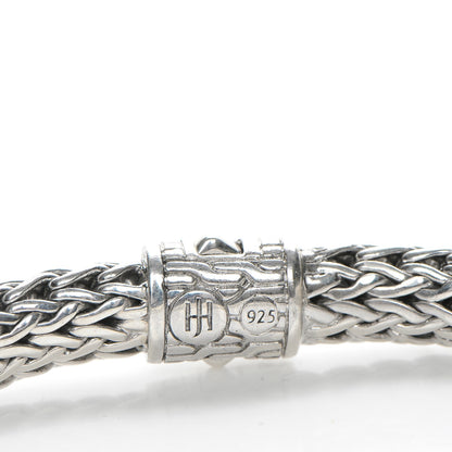 John Hardy Sterling Silver Pave Diamond Medium Classic Chain Clasp Bracelet 4 of 5