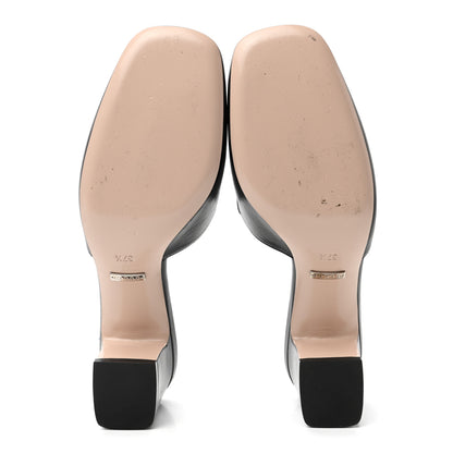 Gucci Malaga Kid Crystal Square G Madelyn 60mm Mules 37.5 Black 6 of 14