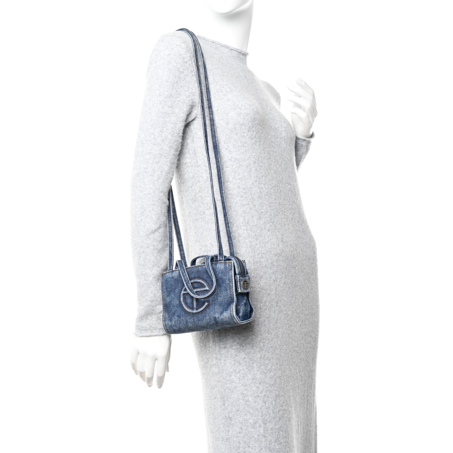 Denim Small Shopping Bag Blue
