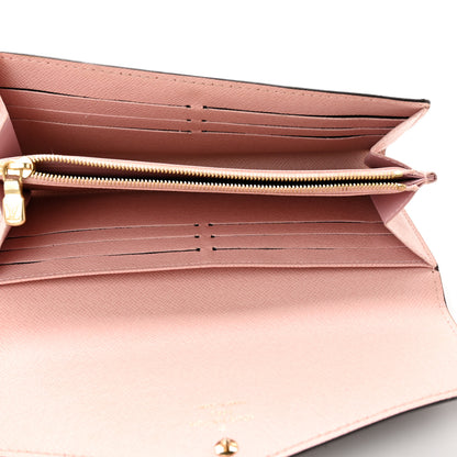 Louis Vuitton Damier Ebene Sarah Wallet NM Rose Ballerine 5 of 10