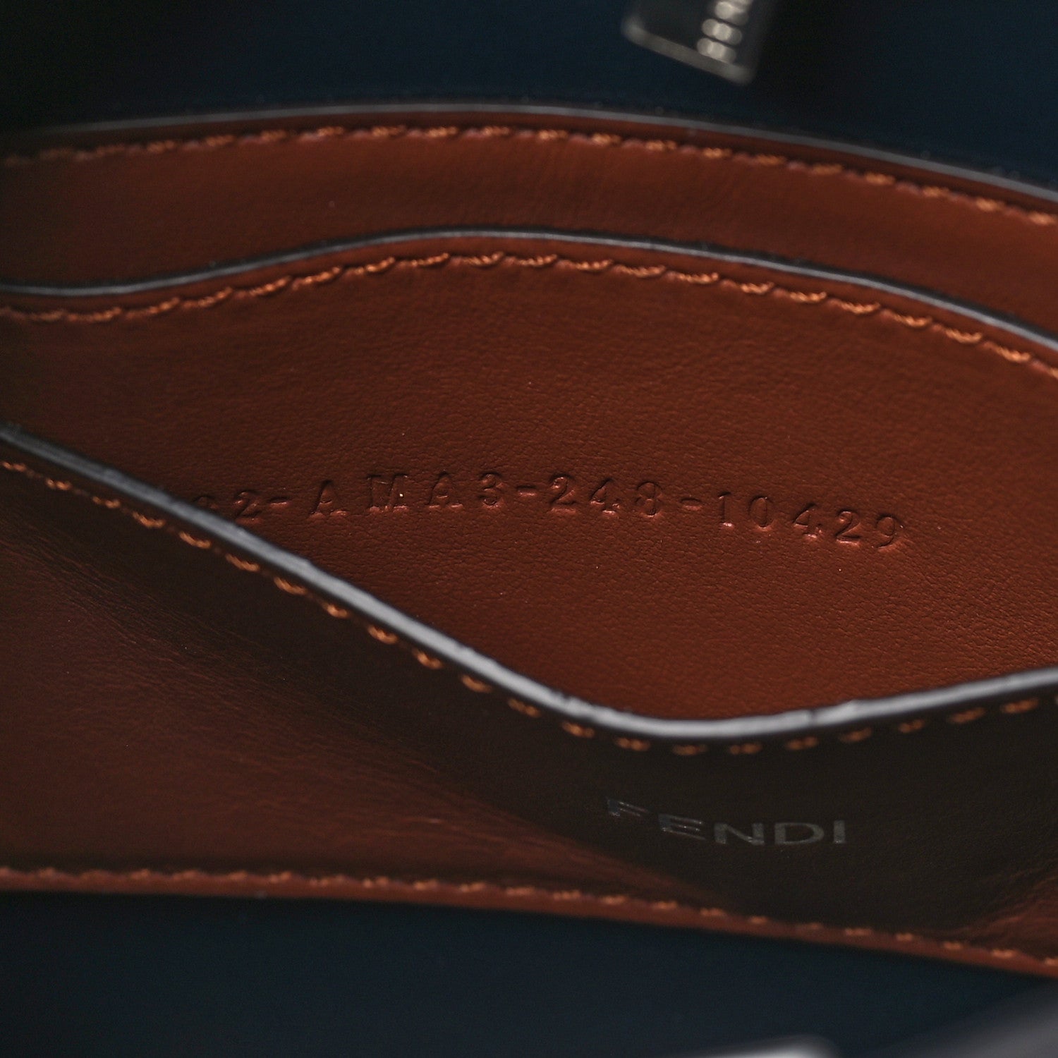 Fendi Cuoio Romano Vitello Cover Bi-Color Peekaboo I See U X Cross Satchel Navy 8 of 11