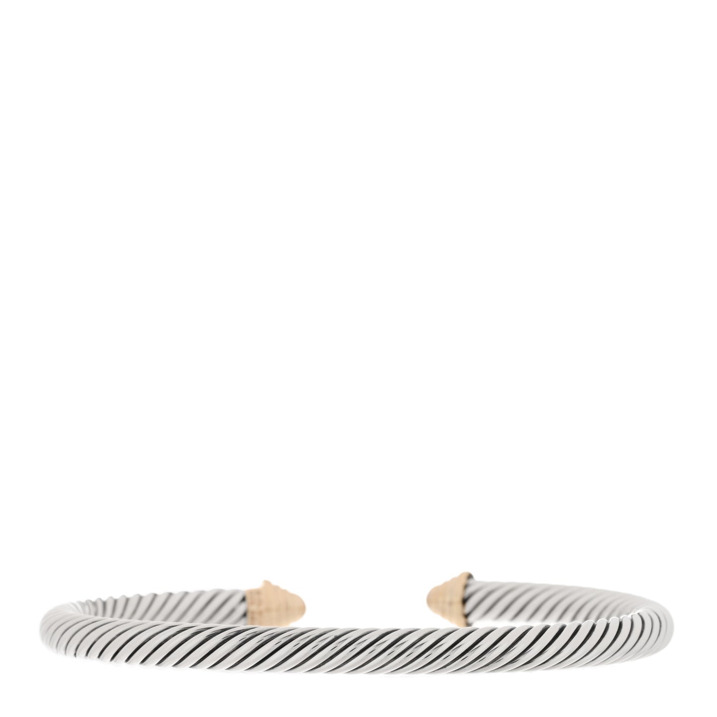 Sterling Silver 14K Yellow Gold 5mm Cable Classics Bracelet
