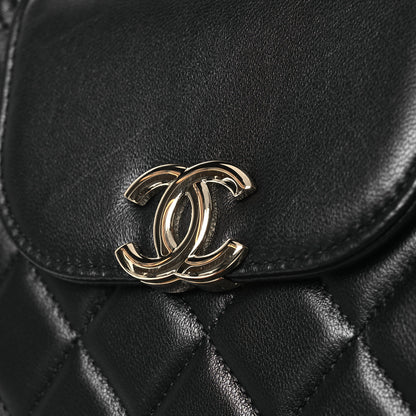 Chanel Lambskin Quilted CC Pouch Wristlet Black 10 of 10