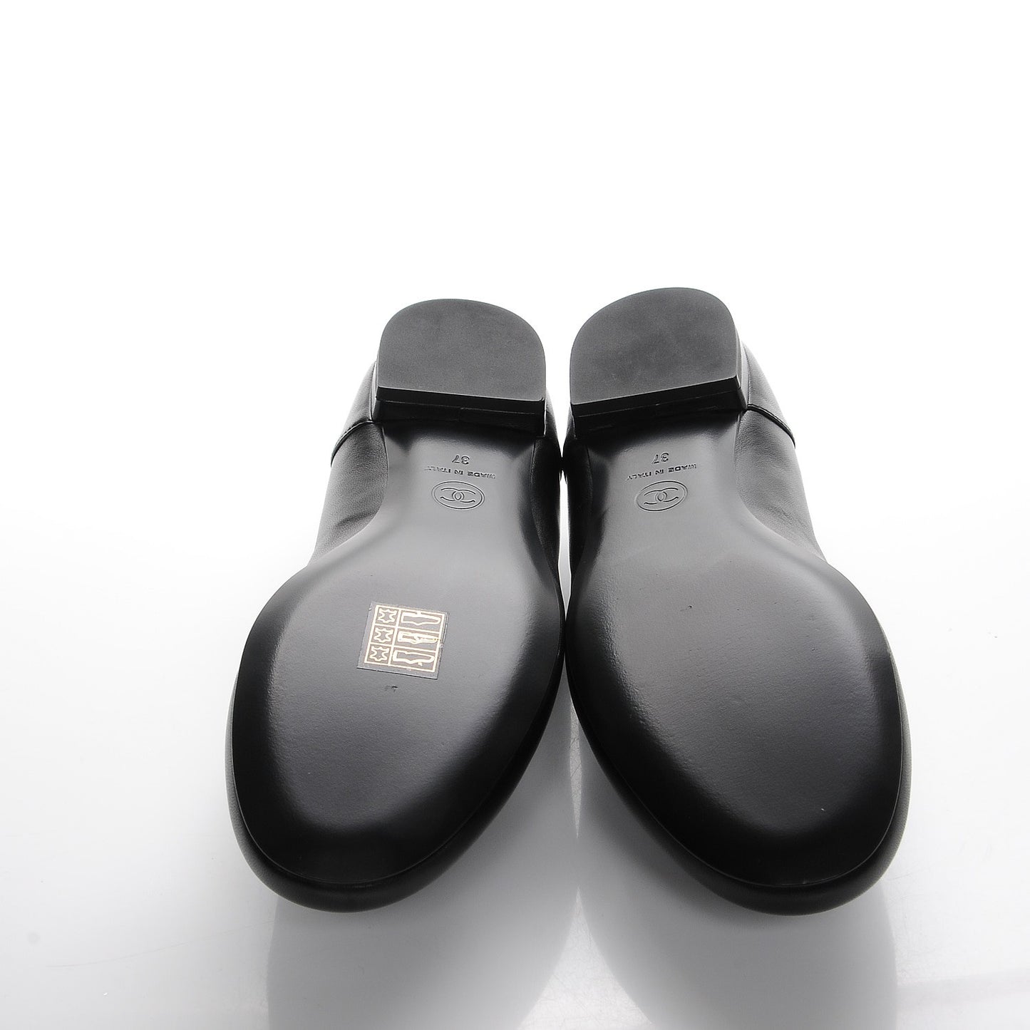Lambskin CC Mocassin Loafers 37 Black