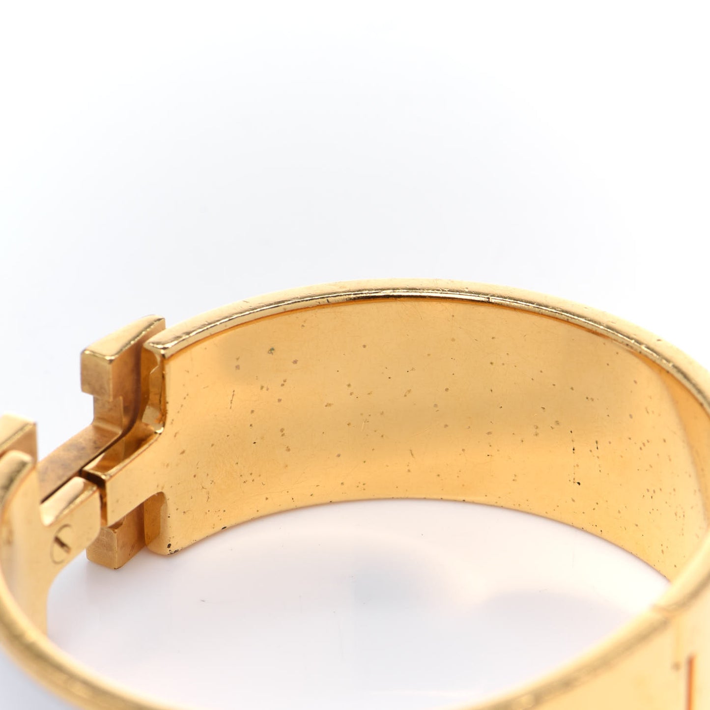 Enamel Wide Clic Clac H Bracelet PM White