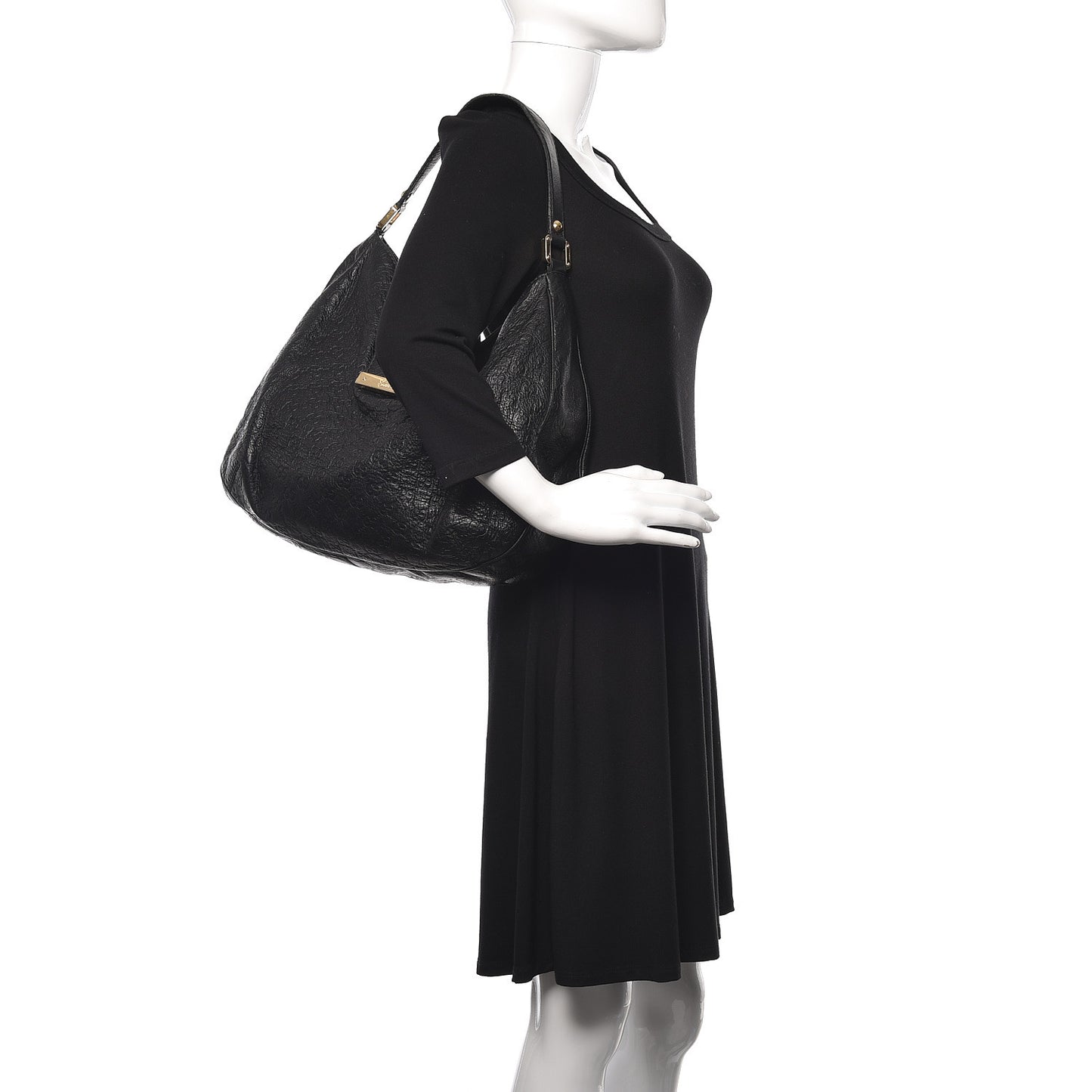 Guccissima Large New Ladies Web Hobo Black
