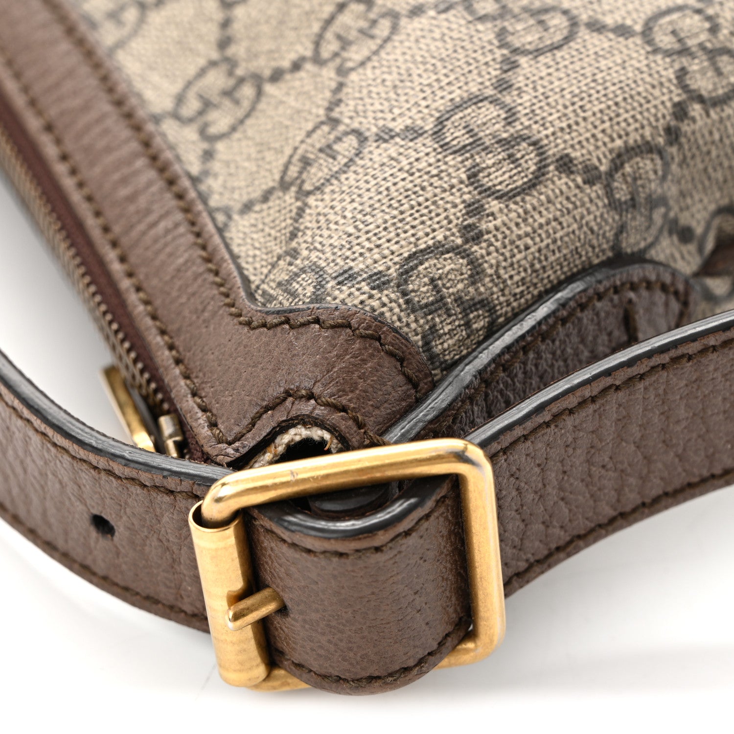 Gucci GG Supreme Monogram Web Small Ophidia Half Moon Hobo Brown 11 of 13