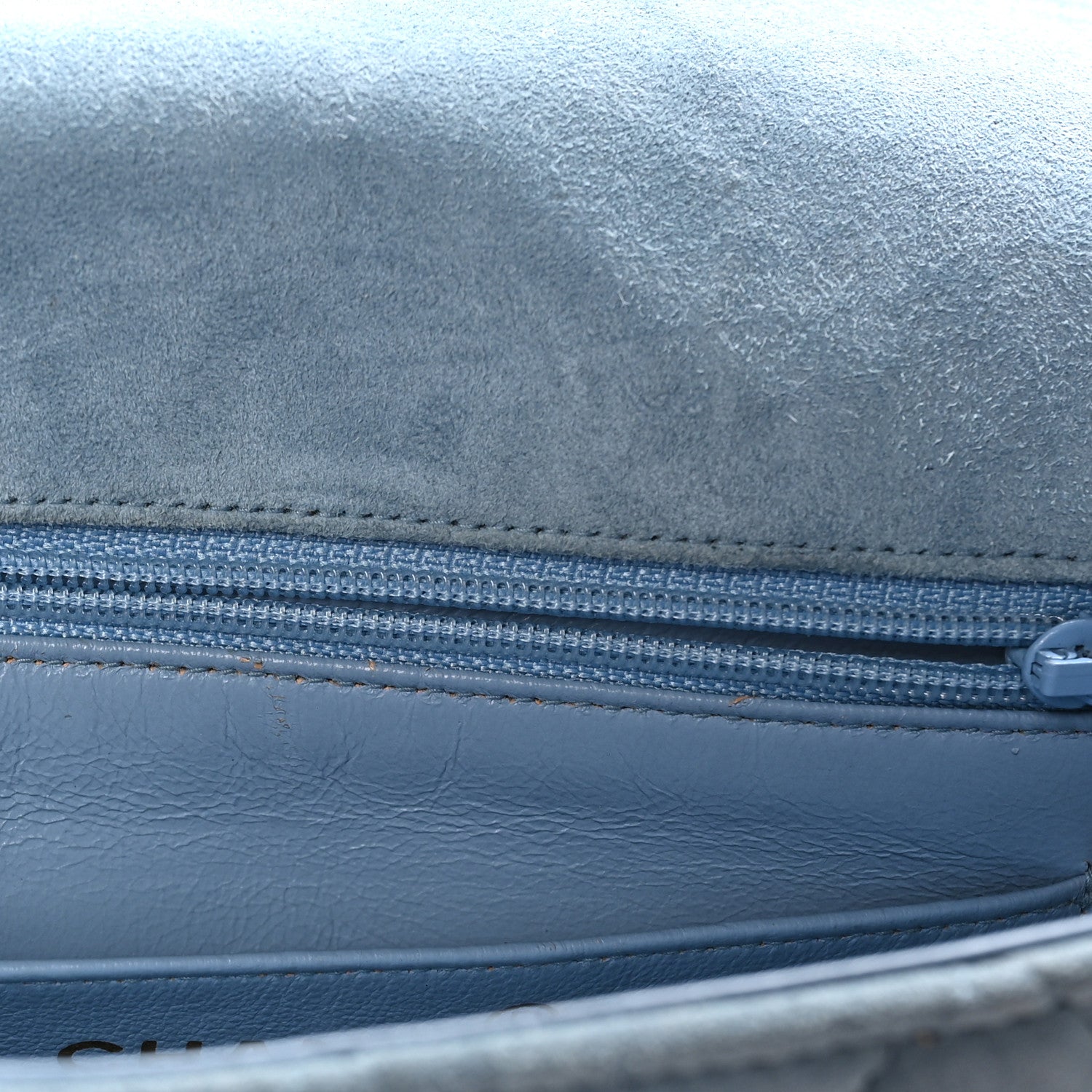 Chanel Suede Small Messenger Flap Light Blue 7 of 12