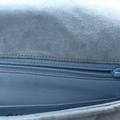 Chanel Suede Small Messenger Flap Light Blue 7 of 12