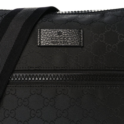 Gucci Nylon Monogram Small Flat Messenger Bag Black 8 of 11