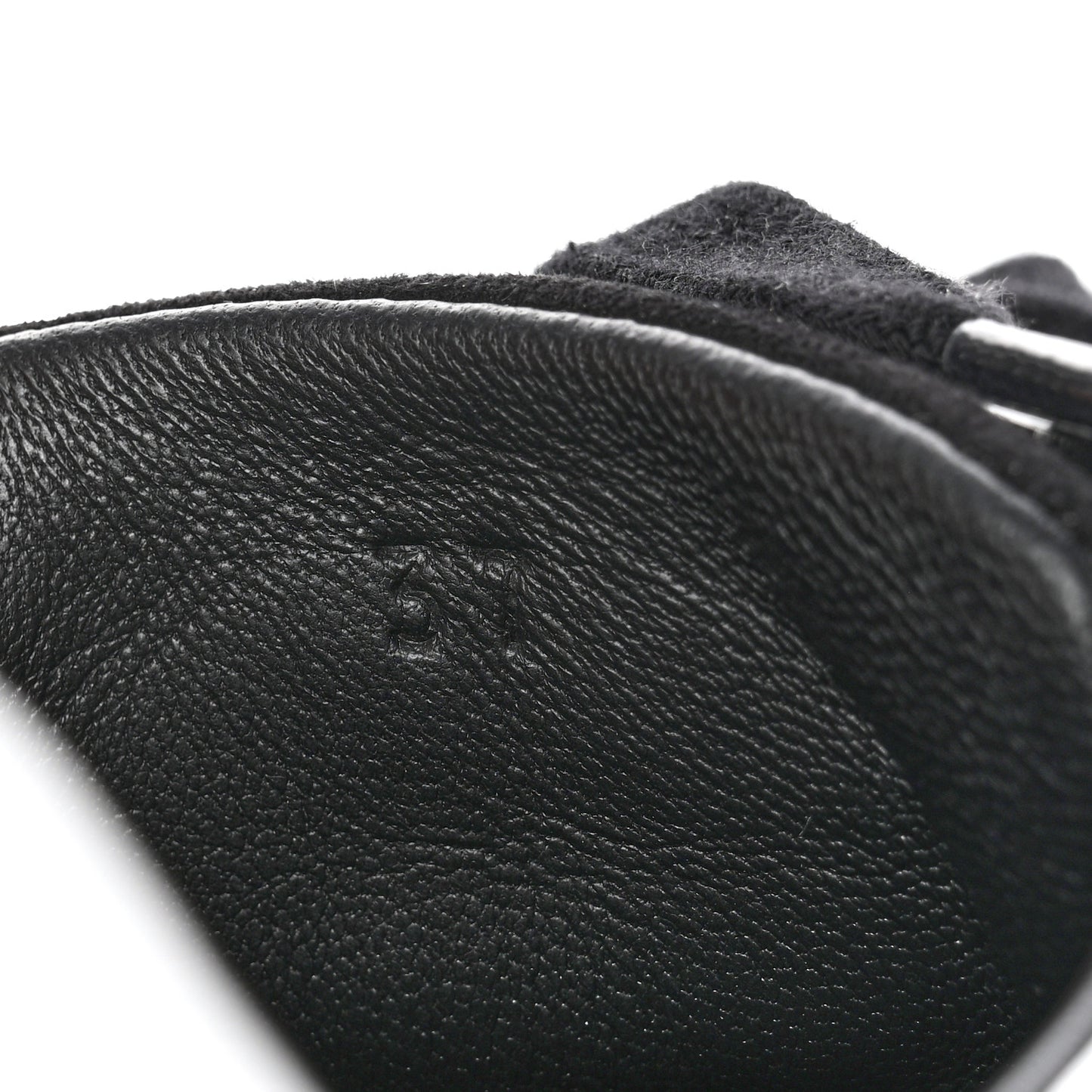 Goatskin Suede Goatskin Bouncing Sneakers 37 White Black