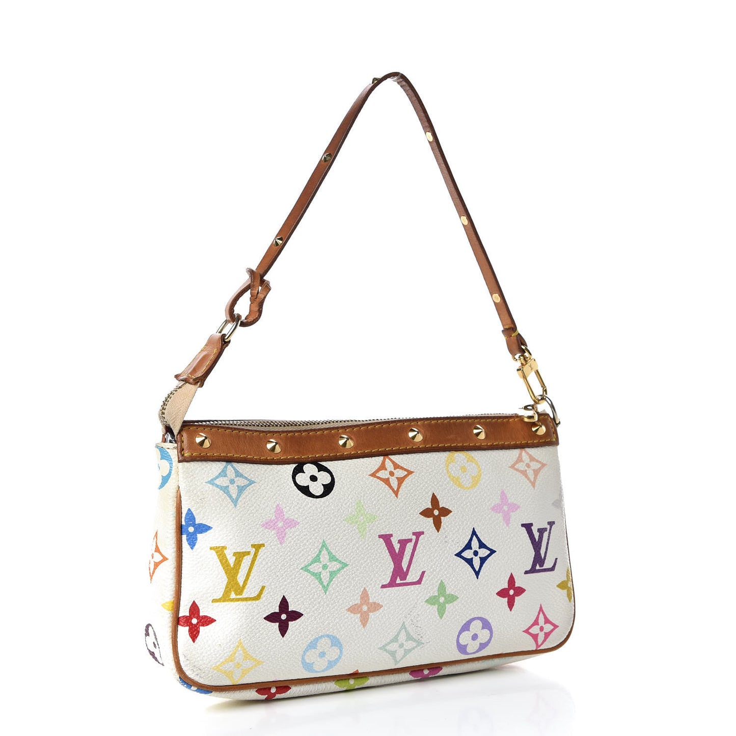 Monogram Multicolor Pochette Accessories White