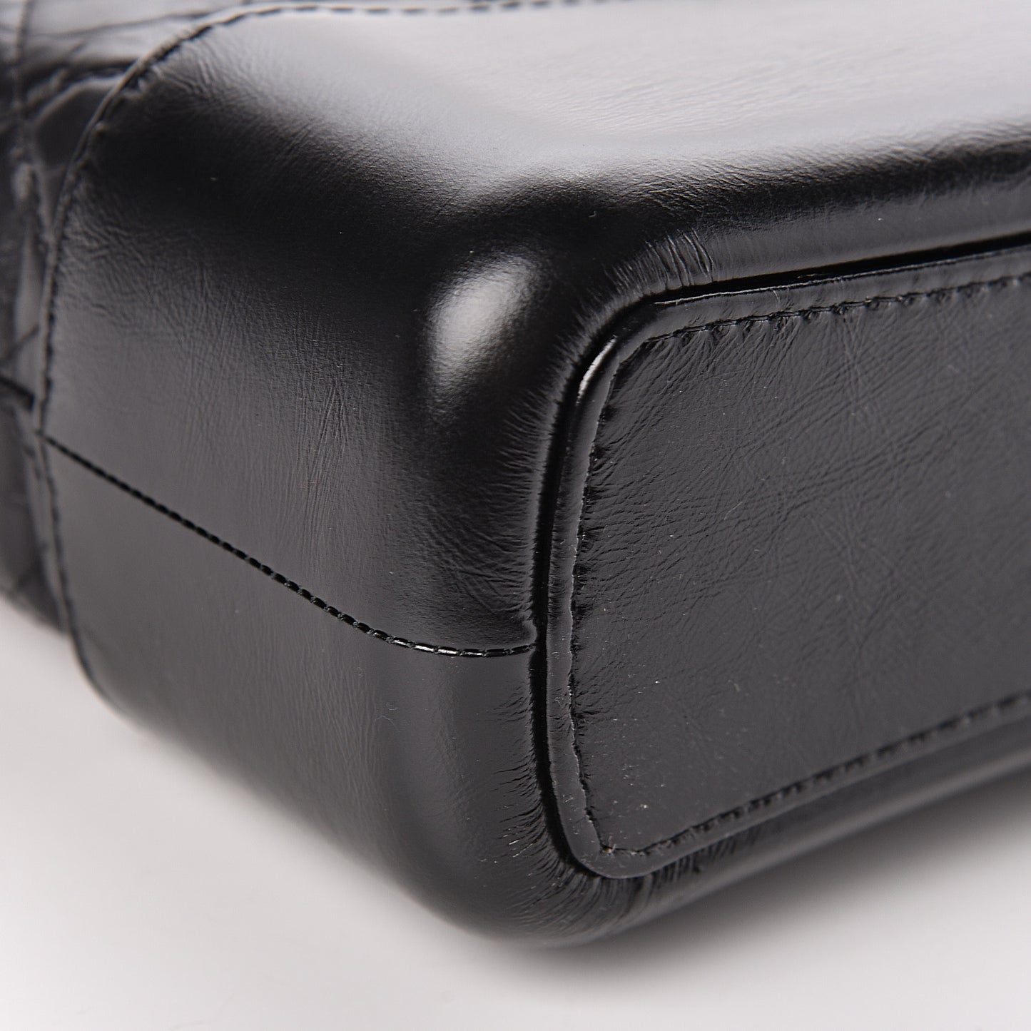 Aged Calfskin Quilted Medium Gabrielle Hobo Black