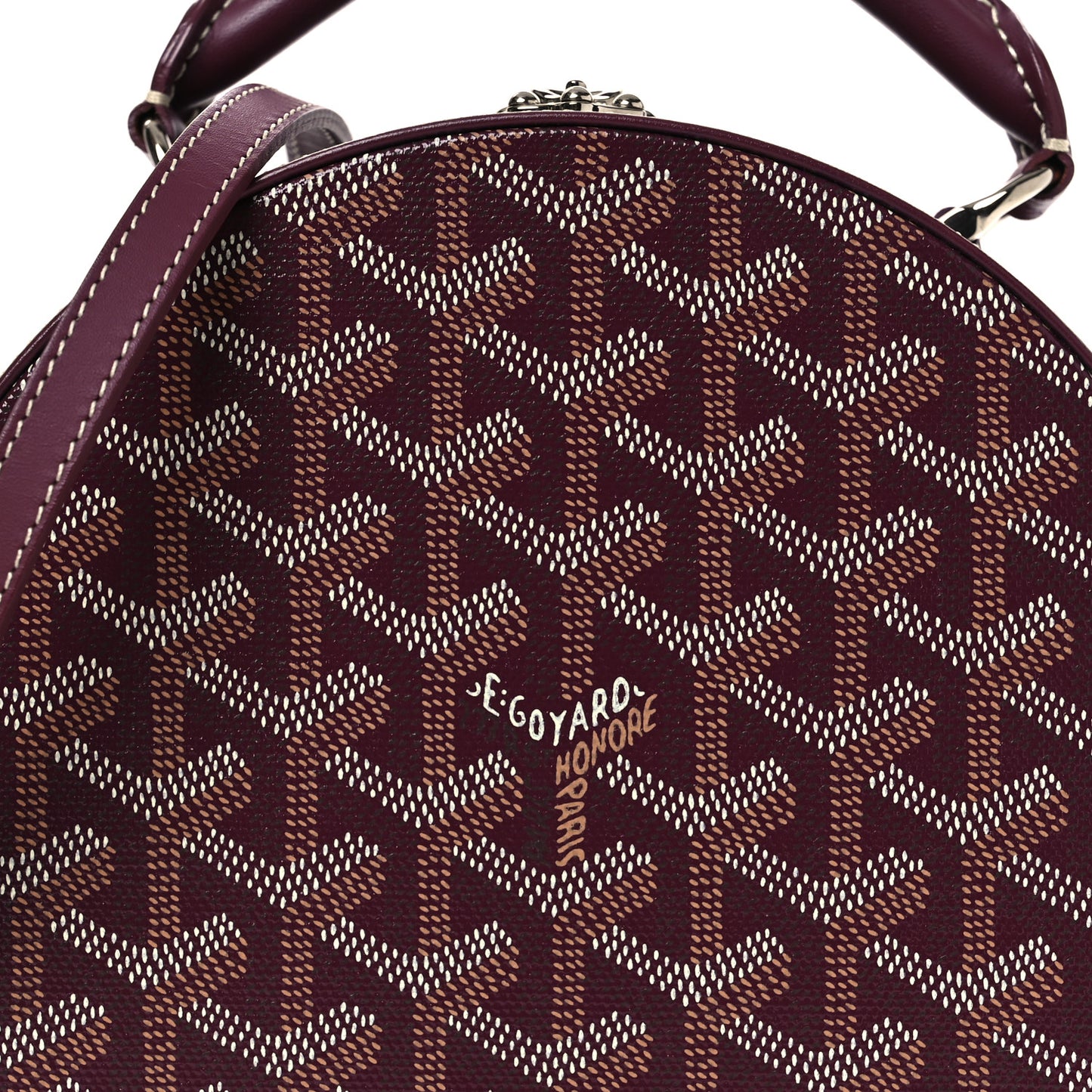 Goyardine Alto Hatbox Burgundy