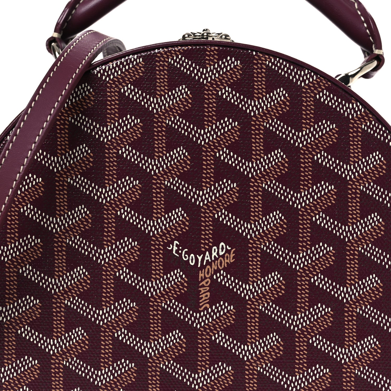 Goyard Goyardine Alto Hatbox Burgundy 7 of 9