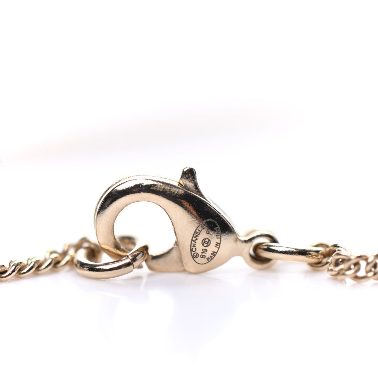 Baguette Crystal High Society CC Pendant Necklace Gold