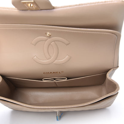 Chanel Iridescent Caviar Quilted Medium Double Flap Dark Beige 5 of 11